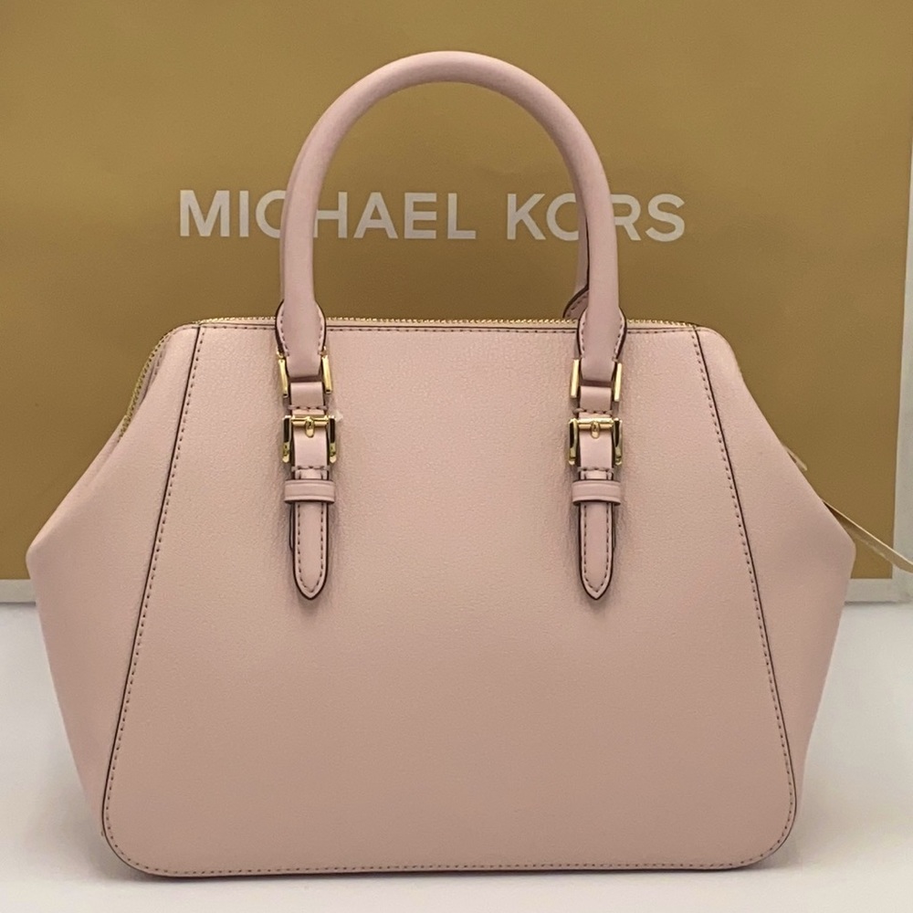 MICHAEL KORS CHARLOTTE LARGE SATCHEL POWDER BLUSH - Picture 5 of 15